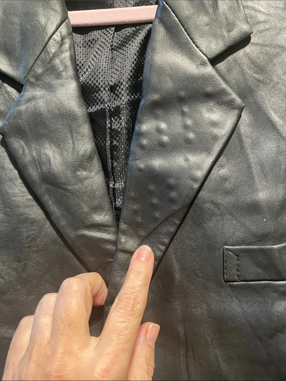 Rosleen Black Leather Sport Coat Character Blazer